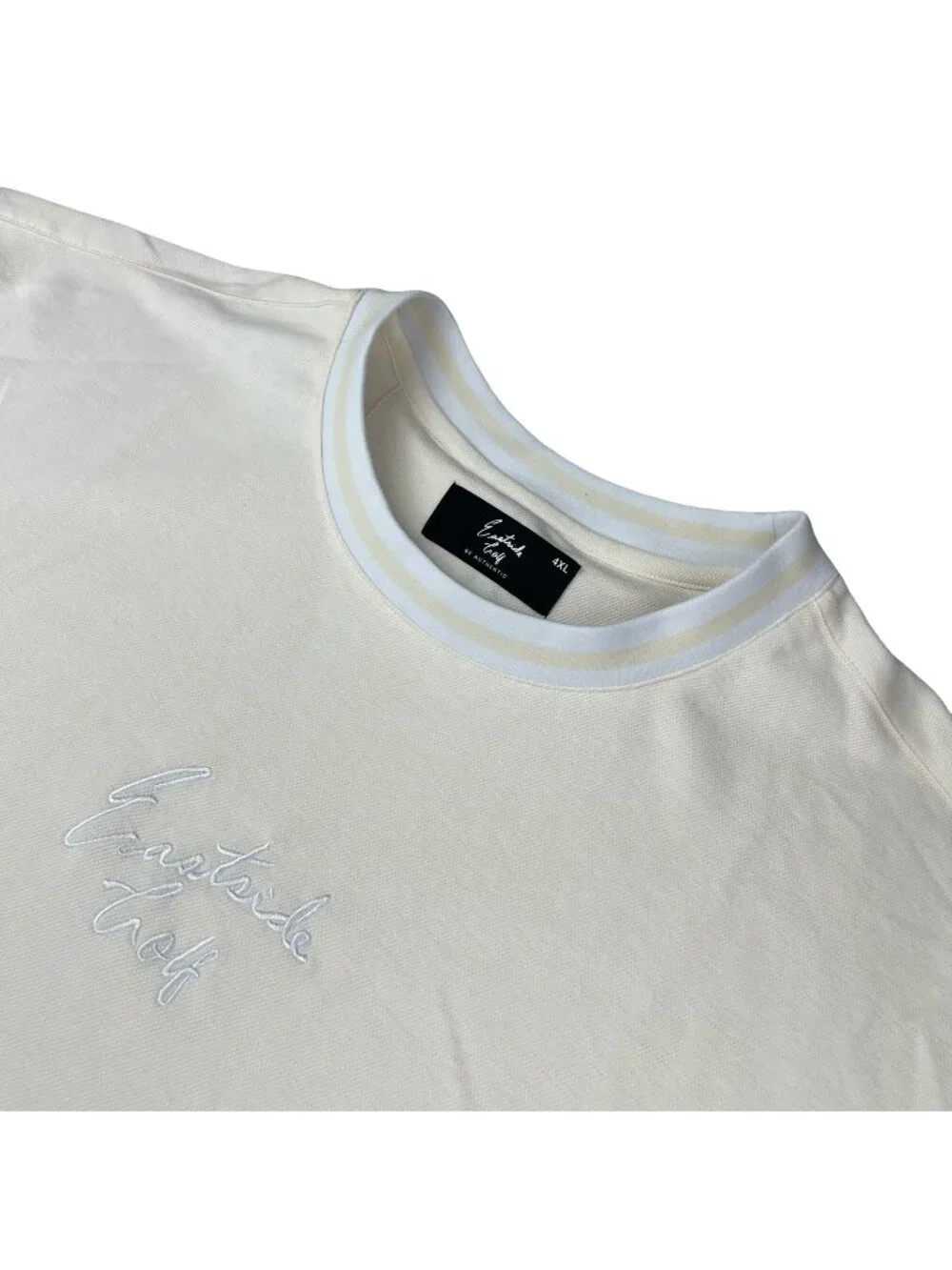 Eastside Golf Men's Cotton Blend Embroidered S/S Golf T-Shirt Light Beige • 4XL